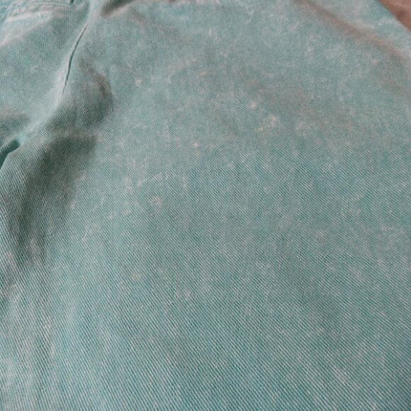 AVEC LES FILLES High Waist Retro Acid Wash Teal Green Pleated Wide Leg Jeans 24 - Picture 11 of 11